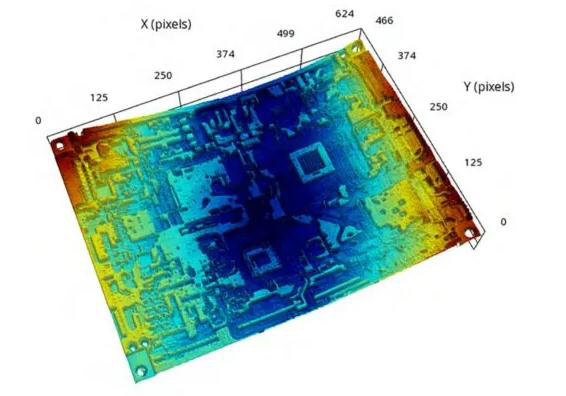 激光測量PCB電路板翹曲度|平面度翹曲度測量儀